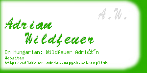 adrian wildfeuer business card